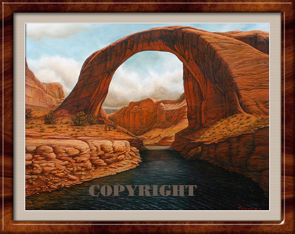 Rainbow Bridge, Lake Powell - Oil on Canvas